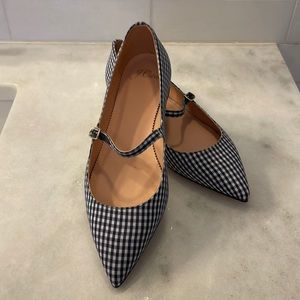 J. Crew Gingham Maryjane Flats